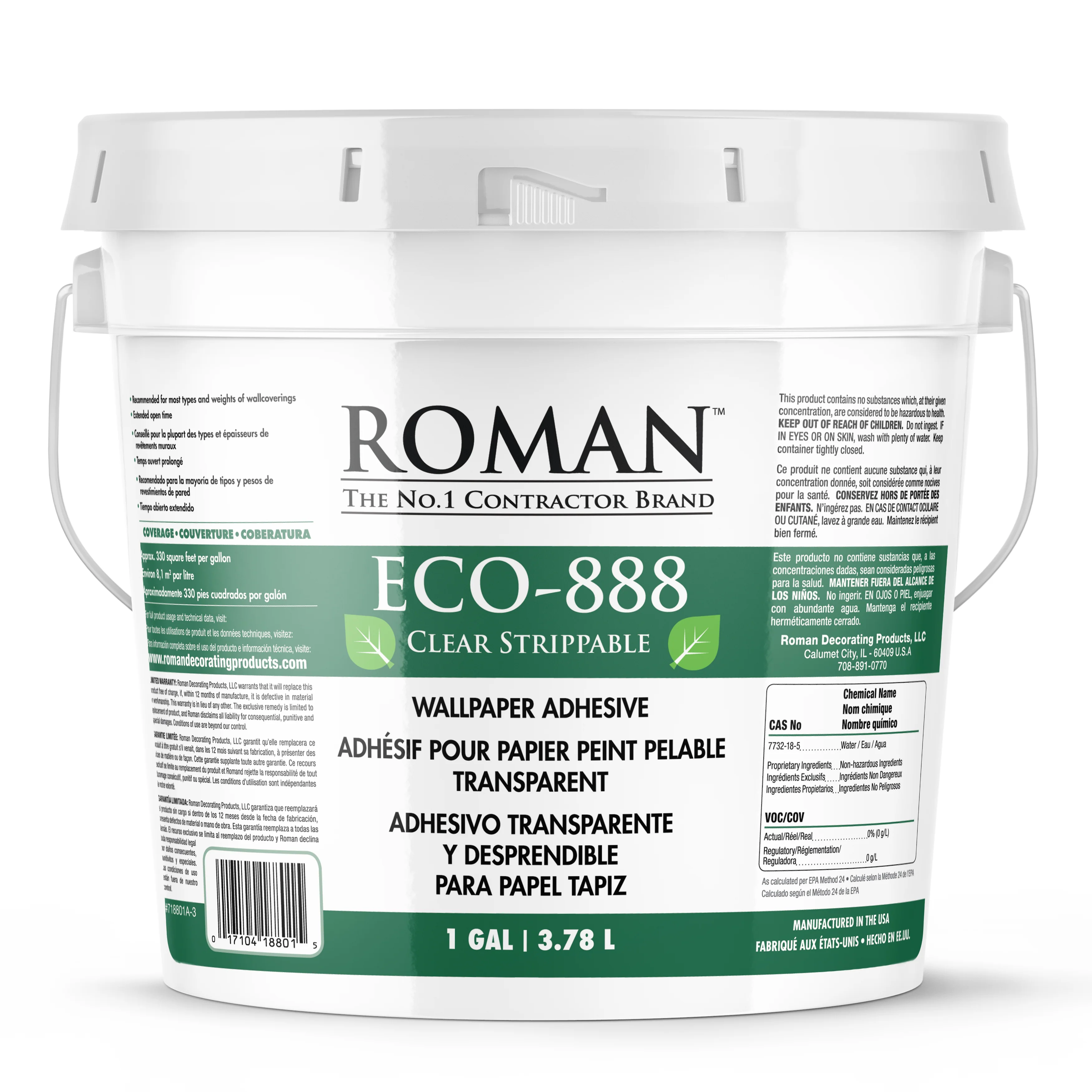 ECO-888 Premium Clear Strippable Wallcovering Adhesive - Image 3