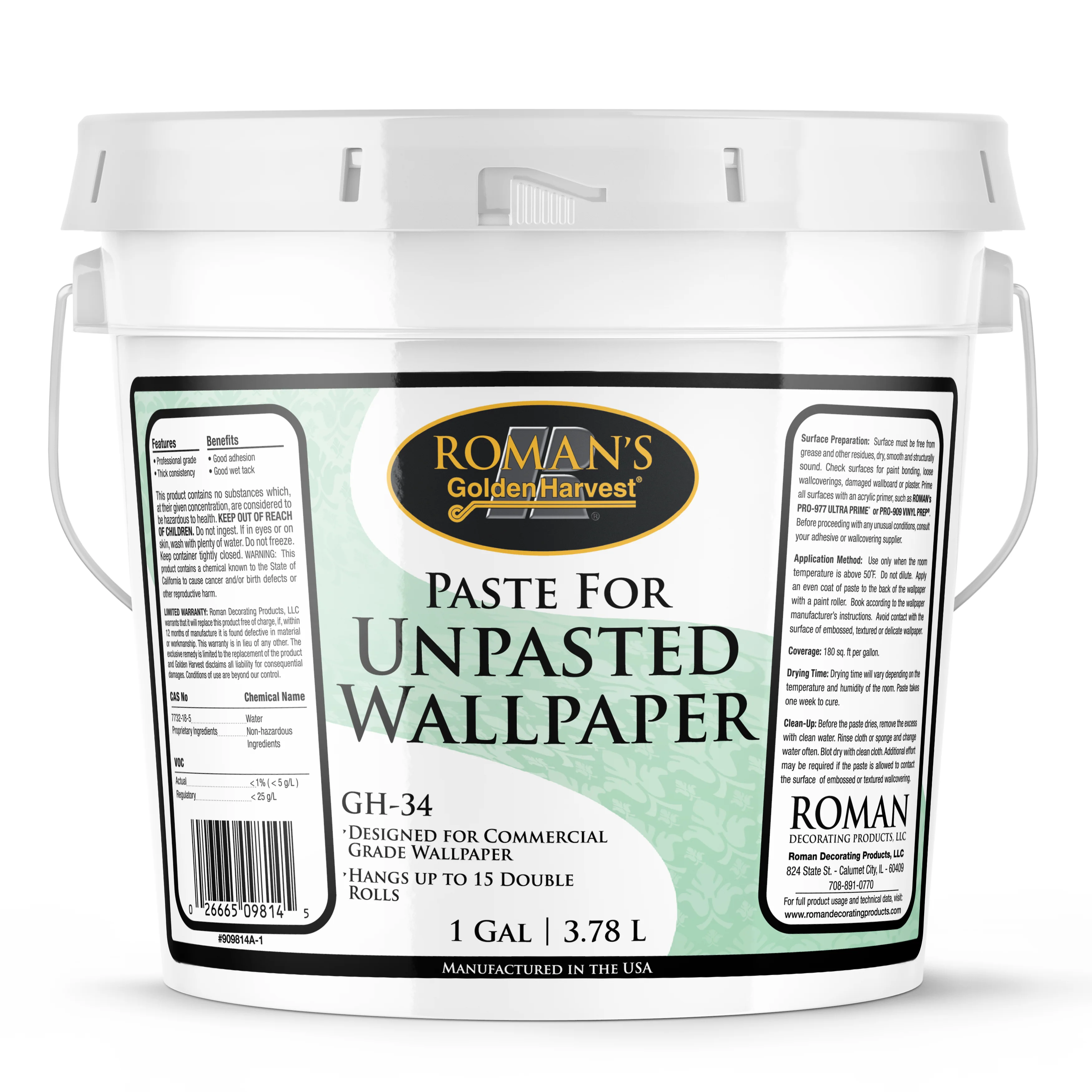 GH-34 Wheat-Based Paste for Unpasted Wallpaper - Image 3