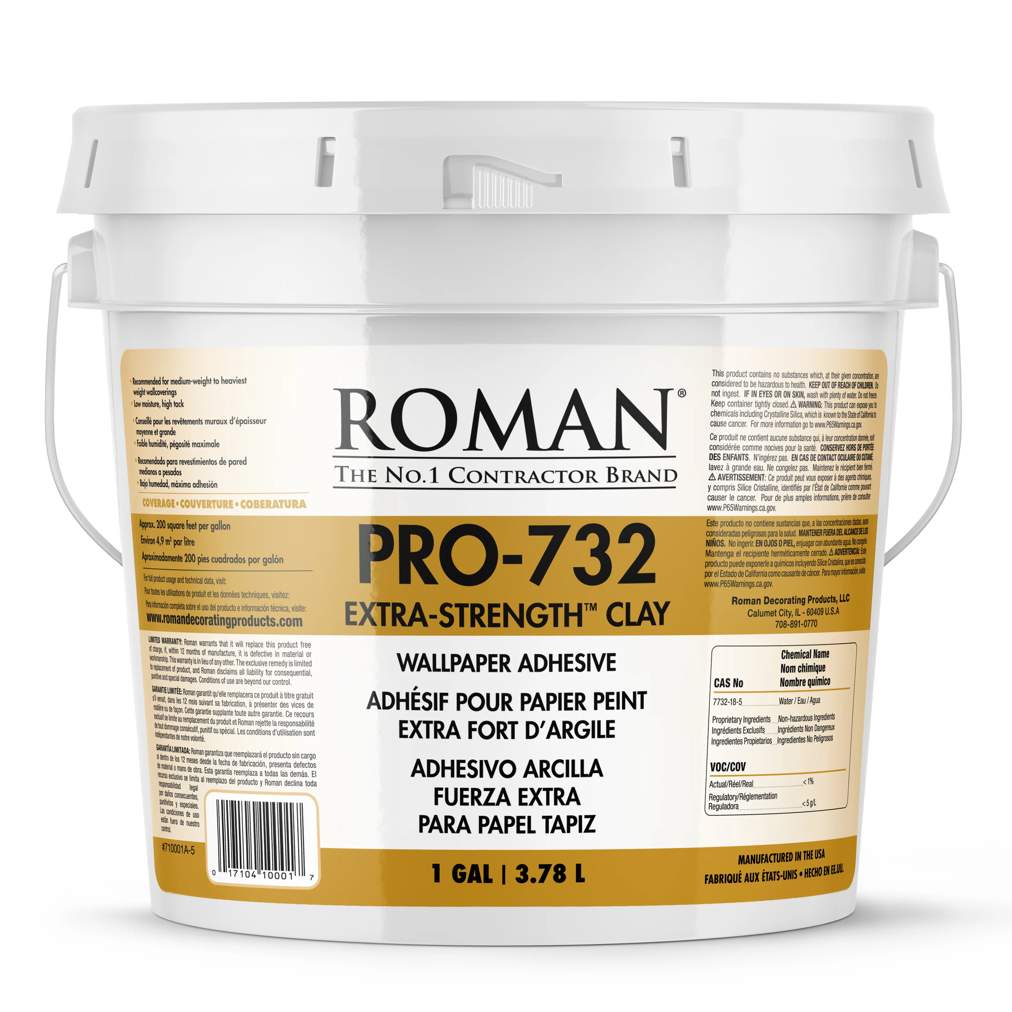 PRO-732 Extra-Strength™ Clay Wallcovering Adhesive - Image 3